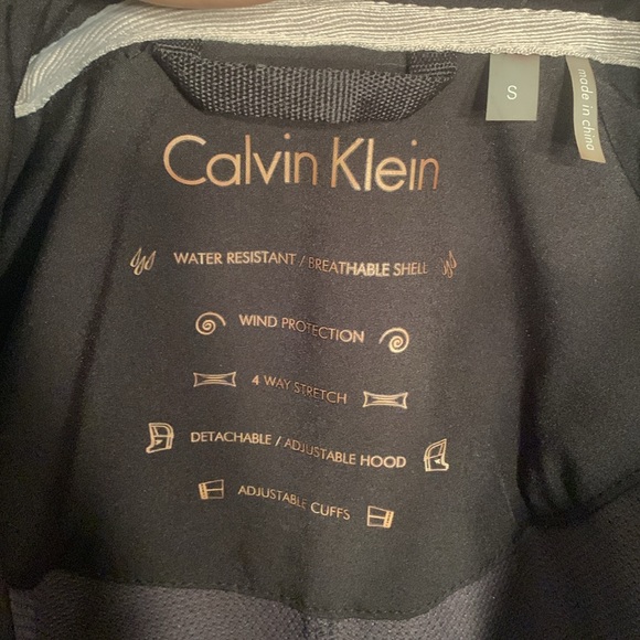 Calvin Klein Upscale Unisex black raincoat size small - Picture 6 of 7
